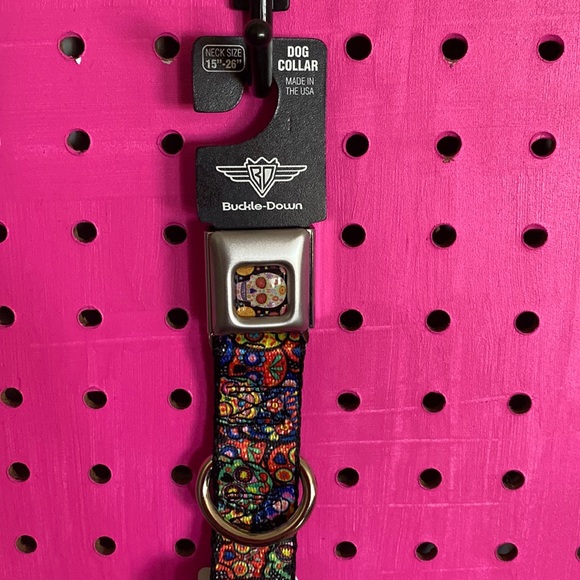 Buckle Down dog collar neck size 15β-26β skull design - Picture 1 of 6